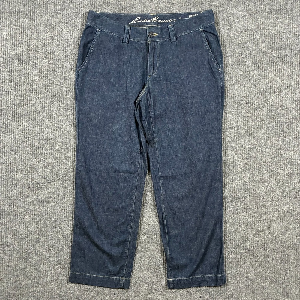Eddie Bauer Mercer Jeans Womens Size 4 Blue Denim 100% Cotton Low Rise‎